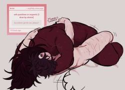 1boy 1nonbinary ambiguous_penetration azure_(forsaken) black_hair blush dark_skin forsaken_(roblox) healed_scars myra_morka naked nonbinary nonbinary_(lore) nude roblox scars strawpage_request tail two_time two_time_(forsaken)