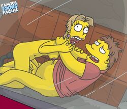 barney_gumble chloe_talbot famous-toons-facial matt_groening_(copyright) sex the_simpsons