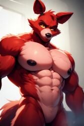 , ai_generated foxy_(fnaf) male male_only muscular muscular_male