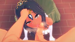 3d about_to_do_blowjob beautiful_face beautiful_girl black_hair brown_hair brown_skin desi dress edit edited eye_contact holding_head indian_female koikatsu licking_penis licking_shaft loving_it medieval_clothing pov pov_eye_contact princess princess_dress royalty tears_in_eyes tiara used_like_a_toy