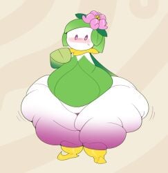 1girls bbw female flower_girl hisuian_form hisuian_lilligant lilligant mintrimo plant_girl pokemon pokemon_legends:_arceus thick_thighs