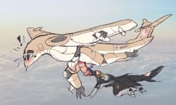 aeromorph aircraft anthro anthrofied bodily_fluids cock duo fellatio female flying flying_sex fuel genital_fluids harrier_jump_jet living_aircraft living_machine living_vehicle machine male male/female oral peeing peeing_in_mouth penile penis sex shocked technophilia unusual_urine urine vehicle watersports woodhouse3d