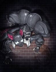 against_wall ass ass_focus doreen_green flexible huge_ass marvel marvel_comics marvel_rivals skin_tight squirrel_girl_(marvel) squirrel_girl_(marvel_rivals) symbiote tail