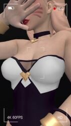 ahri choker clothed clothed_sex condom condom_on_penis covering covering_face covering_pussy covering_self k/da_ahri k/da_series penis_in_pussy tagme video