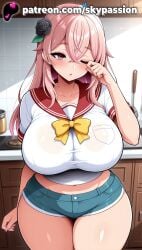 1girls 2025 ai_assisted ai_generated anime artist_name belly big_belly big_breasts big_breasts big_breasts big_chest breast breasts breasts breasts bust busty chest classroom clothed_female collarbone condom_wrapper curvy denim denim_shorts fat fat_rolls female_focus female_only flower giant_breasts hair_flower hair_ornament heart heavy_breasts hi_res high_quality high_resolution highres huge_boobs huge_breasts inui_sajuna large_breasts long_hair massive_boobs massive_breasts navel one_eye_closed patreon patreon_username pink_hair pink_rose plump rose school_uniform serafuku short_shorts shorts sitting skypassion solo sono_bisque_doll_wa_koi_wo_suru squiggle stable_diffusion thick_thighs thighs watermark