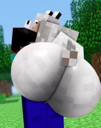3d animated big_butt canine feral herobrine minecraft no_sound sex tagme video willie_piv wolf wolf_(minecraft)
