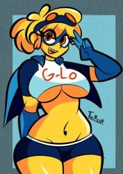 big_ass big_breasts big_breasts big_butt big_thighs big_titties cartoon_network clothing curvaceous curvaceous_female curvaceous_figure curvy curvy_figure curvy_hips female female_focus female_only g-lo_(villainous) short_hair villainous yellow_hair yellow_skin