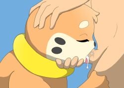 ambiguous_feral ambiguous_gender ambiguous_penetrated bodily_fluids buizel closed_eyes cum cum_in_mouth cum_inside duo fellatio feral feral_penetrated fur generation_4_pokemon genital_fluids genitals hand_on_head human human_on_feral human_penetrating human_penetrating_feral interspecies malawrist male male/ambiguous male_penetrating male_penetrating_ambiguous mammal nintendo oral orange_body orange_fur penetration penile penis pokemon pokemon_(species) pokephilia saliva saliva_on_penis sex simple_background tongue tongue_out tongue_out_fellatio zoophilia