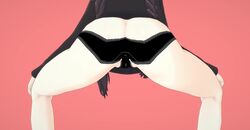 1girls animated ass ass_focus big_ass bouncing_ass brown_hair danganronpa female fukawa_touko koikatsu no_sound panties pink_background smooth_skin solo twerking twin_braids video webm