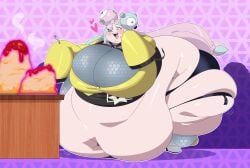 1girls blob female iono_(pokemon) massive_breasts multicolored_hair overweight overweight_female pokemon pokemon_sv tagme