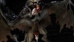 3d cum darklatex25 demon demon_wings doom_(series) doom_3 dr_malcolm_betruger dragon dragon_penis face_in_mouth genital_fluids genitals humanoid id_software knot male male_only monster penis the_maledict tongue tongue_out wings wyvern