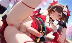 1boy 1femboy ai_generated ass balls blush cock dickgirl femboy feminine_male futa_sans_pussy futanari gay honkai:_star_rail horny hoyoverse ian8766_(artist) imminent_oral light-skinned_femboy male male_focus male_only mihoyo partially_clothed penis precum presenting presenting_hindquarters rule_63 self_upload sissy smile sparkle_(honkai:_star_rail) testicles trap yaoi