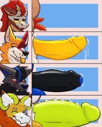 absurd_res animal_genitalia anthro balls bat blep blush bodily_fluids bone bone_mask canid canine caninewine caninewine_devan canis cetacean_genitalia chart circumcised dorenzo dripping erection foreskin fur genital_fluids genitals group hair hi_res horn humanoid_genitalia humanoid_penis joshua_myste kobold leaking_precum male male/male mammal markings mask megabat noya_dlusk nude penile_spines penis penis_chart piercing precum precum_drip precum_on_penis scalie shy simple_background skull skull_mask star_(marking) tongue tongue_out vampire wickerbeast wolf yellow_eyes