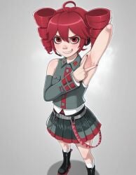 1girls 2025 ai ai_generated armpit armpit_fetish armpits arms_up background female female_only kasane_teto kasane_teto_(voicepeak) looking_at_viewer nail_polish red_eyes red_hair smug smug_face steam steaming_body steamy_armpits tagme twin_drills utau vampiregurl voicepeak