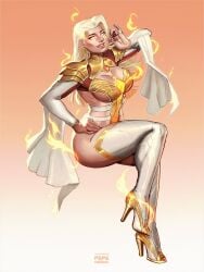 emma_frost emma_frost_(marvel_rivals) emma_frost_(phoenix_diamond) female female_only large_breasts leotard marvel marvel_comics marvel_rivals pepedraws phoenix_five platinum_blonde_hair white_queen x-men