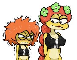 2girls accessory age_difference aged_up amphibia amphibia_(finale) amphibia_(series) anthro anthro_focus anthrofied clothed clothing disney felicia_sundew female flower flower_in_hair frog hair hair_accessory humanoid_hands ivy_sundew lipstick long_hair makeup milf mother mother_and_child mother_and_daughter plant red_hair reptile smooth_skin solo swampman very_long_hair yellow_skin