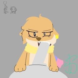 1girls country_mascots_(revov) fellatio female female_focus female_only fur monica_bia_(revov) pato_disfraz penis revov_(series) symbol-shaped_pupils tagme