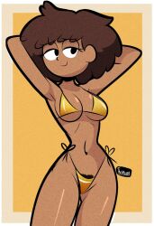 amphibia amphibia_(finale) amphibia_(series) anne_boonchuy big_ass big_breasts big_butt big_titties bikini breasts curvaceous curvaceous_female curvaceous_figure curvy curvy_figure curvy_hips diego_mejia disney disney_channel female gold_bikini solo swimsuit tagme thai thai_female