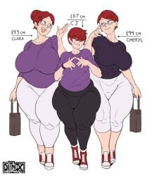 1boy 2girls aunt_and_nephew bangs_over_eyes big_ass big_breasts big_thighs bulge character_name character_sheet cheryl_(detnox) chubby_female cj_(detnox) clara_(detnox) clothed detnox family family_photo femboy feminine_male glasses huge_ass huge_breasts huge_thighs incest incest_(lore) looking_at_another mother_and_son muscles original pale-skinned_female pale-skinned_male pale_skin red_hair short_hair smaller_male taller_female tied_hair voluptuous voluptuous_female