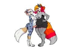 3:2 absurd_res animal_genitalia animal_penis anthro areola australian_shepherd belly big_breasts black_sclera bone breasts canid canine canine_genitalia canine_penis canis cobar_(tundratig) crystal_aw domestic_dog duo erection female fluffy fluffy_tail fur futanari genitals gynomorph hair herding_dog hi_res intersex knot knotted_penis licking mammal multicolored_body multicolored_hair multicolored_tail nipples nude open_mouth overweight overweight_female pastoral_dog penis sheepdog simple_background skull skull_head skulldog_(species) slime spots tail teeth thick_thighs tongue tongue_out vivian_(tundratig) vulva