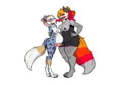 3:2 absurd_res animal_genitalia animal_penis anthro areola australian_shepherd belly belly_inflation big_belly big_breasts black_sclera blush bone breasts canid canine canine_genitalia canine_penis canis cobar_(tundratig) crystal_aw domestic_dog duo erection female fluffy fluffy_tail fur futanari genitals gynomorph hair herding_dog hi_res inflation intersex knot knotted_penis licking mammal multicolored_body multicolored_hair multicolored_tail nipples nude open_mouth overweight overweight_female pastoral_dog penis sheepdog simple_background skull skull_head skulldog_(species) slime slime_inflation spots tail teeth thick_thighs tongue tongue_out vivian_(tundratig) vulva