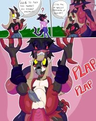 absurd_res ahe_gao anal anal_sex avian bet big_dom_small_sub black_mouth black_sclera demon dominant dominant_male duo english_text erection eyelashes femboy fish full_nelson genitals hi_res horn looking_pleasured male male/male male_penetrated male_penetrating male_penetrating_male marine muscular nevrean penetration penile penile_penetration penis penis_in_ass plap sex shark shizameakanzatsu size_difference stomach_bulge submissive submissive_male text