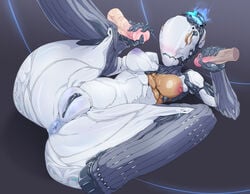 alien anus blush breasts eyeless female female_focus group inverted_nipples male mouthless nipples nova_(warframe) nude pochincoff pussy pussy_juice solo_focus straight tenno video_games warframe ポチンコフ_(artist)