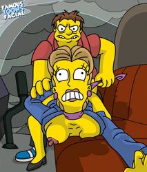 barney_gumble chloe_talbot famous-toons-facial matt_groening_(copyright) the_simpsons