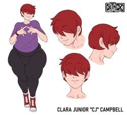 1boy bangs_over_eyes big_ass big_thighs bulge character_name character_sheet chubby_male cj_(detnox) clothed detnox femboy feminine_male huge_ass huge_thighs original pale-skinned_female pale-skinned_male pale_skin red_hair short_hair smaller_male smile smiley_face smiling voluptuous voluptuous_male