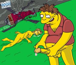 barney_gumble chloe_talbot cum famous-toons-facial matt_groening_(copyright) tagme the_simpsons