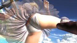 ass bandai_namco panties sophitia_alexandra soul_calibur soul_calibur_iv upskirt white_panties