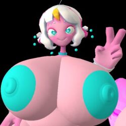 1girls 3d 3d_(artwork) 3d_model big_breasts blue_eyes breasts busty busty_female busty_girl chubby chubby_female cubesmolly female female_only heart-shaped_pupils huge_breasts hyper_breasts large_breasts looking_at_viewer merfolk mermaid mermaid_girl no_straight_roads peace_sign pink_skin sayu short_hair smile smiling smiling_at_viewer white_hair