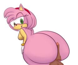 amy_rose ass balls big_ass black_nose blush breasts butlova buttjob female green_eyes hedgehog huge_ass male mammal medium_breasts open_mouth penis pink_fur presenting presenting_hindquarters sega simple_background solo solo_focus sonic_(series)