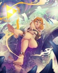comic feet feet_fetish goddess the_legend_of_zelda zelda_(tears_of_the_kingdom)
