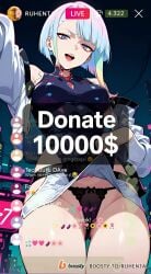 ai_generated cheating cheating_girlfriend covered_nipples cyberpunk cyberpunk:_edgerunners cyberpunk_2077 cyberpunk_clothes cyberpunk_girl dirty_talk female from_below kissing looking_at_another looking_at_partner looking_at_viewer lucyna_kushinada medium_breasts naughty naughty_face naughty_girl naughty_smile neon netorare nsfw ntr outfit pose seductive seductive_body seductive_expression seductive_eyes seductive_female seductive_look seductive_mouth seductive_pose seductive_smile sexy sexy_armpits sexy_body sexy_clothing sexy_dress sexy_female sexy_pose short_hair skirt skirt_lift skirt_up stream streamer streaming sweat sweaty sweaty_body tagme video voice voice_acted