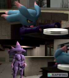 1futa 1girls 3d 3d_(artwork) abs animal_feet artist_name barefoot blurry blurry_background blurry_foreground breasts clenched_teeth closed_mouth colored_sclera colored_skin completely_nude day english_text erection full_body furry furry_female futanari grin half-closed_eyes happy huge_breasts huge_cock indoors large_areolae large_breasts legs long_hair long_sleeves misdreavus mismagius multicolored_skin muscular muscular_female navel nintendo nipples notsoanonsfm nude open_mouth outdoors outstretched_arms penis personification plate pokemon pokemon_(species) purple_headwear purple_skin purple_sweater red_eyes red_sclera shiny_skin smile spikes standing stomach sweater table teeth testicles thick_thighs thighs two-tone_skin uncensored veins veiny_penis watermark wide_hips window yellow_sclera