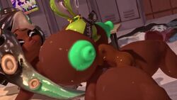 1boy 3d 3girls animated big_ass big_breasts big_penis boobjob callie_(splatoon) chokaa cum cum_in_pussy cum_inside dark-skinned_female dark-skinned_male dark_skin double_paizuri hyper hyper_penis inkling inkling_boy inkling_girl interracial light-skinned_female light_skin longer_than_30_seconds longer_than_one_minute lovemilliesm male/female marie_(splatoon) marina_(splatoon) mating_press paizuri pointing_gun pov rape small_but_hung smaller_male sound source_filmmaker splatoon squid_sisters tagme threatening_with_weapon threesome video voluptuous voluptuous_female
