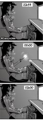 1girls armpit_hair breasts breath clancey366 computer female female_only fingering jimiko kuroki_tomoko masturbation neet new_years_eve office_chair pants_around_thighs pants_down pubic_hair sitting sitting_on_chair small_breasts solo solo_female sparkler steaming_body steamy_breath vaginal_juices visible_breath watamote watashi_ga_motenai_no_wa_dou_kangaetemo_omaera_ga_warui! wet