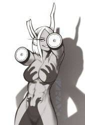 2d amputated_arm amputated_arms amputee boku_no_hero_academia female female_focus female_only hands_casting_shadow hourglass_figure izra meme miruko my_hero_academia rumi_usagiyama shadow tagme