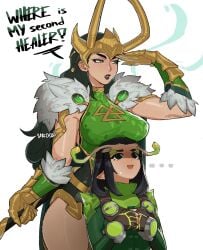 ... 2girls big_breasts breast_on_head breasts breasts_bigger_than_head female female_only genderswap genderswap_(mtf) huge_breasts lady_loki lady_loki_(marvel_rivals) loki_(marvel) loki_(marvel_rivals) mantis_(marvel) mantis_(marvel_rivals) marvel marvel_rivals rule_63 wholesome yablofap