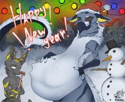 animated anthro bigbelly blizzard_entertainment canid dragon duo female group hyper hyper_belly male male/female mammal mythological_creature mythological_scalie mythology oral scalie snow strok vore vore_belly vulpera warcraft yoro yororo