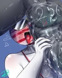 44waa29304 countryhumans countryhumans_girl countryhumans_oc dick_on_face huge_balls huge_cock licking licking_penis oc united_states_of_america_(countryhumans)