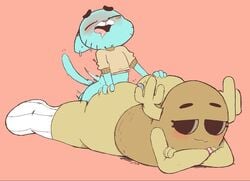 ass big_ass big_butt blush butt buttjob cartoon_network elchilenito gumball_watterson huge_ass huge_butt male outercourse penis penny_fitzgerald penny_fitzgerald_(peanut) the_amazing_world_of_gumball thick_thighs