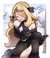 cynthia (pokemon) from new year by touyarokii