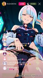 ai_generated cheating cheating_girlfriend covered_nipples cyberpunk cyberpunk:_edgerunners cyberpunk_2077 cyberpunk_clothes cyberpunk_girl dirty_talk female from_below kissing looking_at_another looking_at_partner looking_at_viewer lucyna_kushinada medium_breasts naughty naughty_face naughty_girl naughty_smile neon netorare nsfw ntr outfit pose seductive seductive_body seductive_expression seductive_eyes seductive_female seductive_look seductive_mouth seductive_pose seductive_smile sexy sexy_armpits sexy_body sexy_clothing sexy_dress sexy_female sexy_pose short_hair skirt skirt_lift skirt_up stream streamer streaming sweat sweaty sweaty_body tagme video voice voice_acted