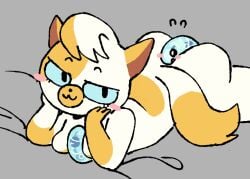 adventure_time adventure_time:_fionna_&_cake anthro ass between_buttocks blush breasts cake_the_cat feline female fionna_and_cake furry interspecies karmic_worm looking_at_viewer male suwu_uuu worm