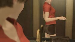 1girls 3d 3d_(artwork) ass black_miniskirt black_skirt breasts brown_hair female female_only heavy_rain madison_paige miniskirt mirror oblivious_sexualization quantic_dream reflection short_hair short_skirt skirt solo solo_female tagme torn_skirt