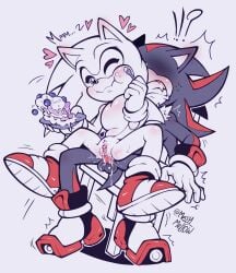 2boys black_fur cake cake_slice cum cum_in_pussy cuntboy cuntboy/male cuntboy_penetrated eating eating_food exclamation_point gay gay_sex heart legs_apart legs_spread messy_mell0w question_mark quills shadow_the_hedgehog sharp_teeth sitting sitting_on_chair sitting_on_lap sonadow sonic_(series) sonic_the_hedgehog sonic_the_hedgehog_(series) striped trans_man trans_man_penetrated transmasc twitching