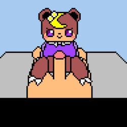 1:1 animated anthro anthro_penetrated bentoukichi blush bodily_fluids bottomless brown_body brown_fur clitoral clitoral_rubbing clothed clothing cum cum_in_vagina cum_inside digital_media_(artwork) dress duo ejaculation erection fan_character female female_on_human female_orgasm female_penetrated feral finger_fuck fingering fingering_partner first_person_view flower_on_head fur generation_2_pokemon genital_fluids genitals glans human human_penetrating_female humanoid humanoid_genitalia humanoid_penis inflation jubbi lily_(jubbimafu) looking_pleasured low_res male male/female male_penetrating male_penetrating_female mammal nintendo on_top orgasm orgasm_face penetration penile penile_penetration penis penis_in_vagina pixel_(artwork) pixel_animation pokemon pokemon_(species) purple_clothing purple_dress purple_eyes sex simple_background tears teddiursa tight_fit vaginal_contractions vaginal_penetration virgin vulva