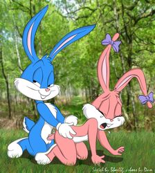 anthro babs_bunny bbmbbf buster_bunny dam female fur furry male mammal rabbit straight tiny_toon_adventures uncensored